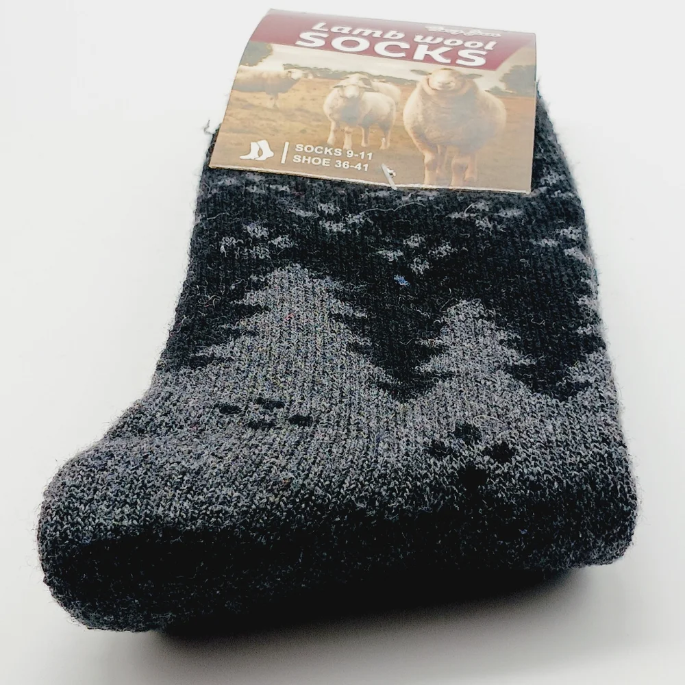 ⚫️  12 Lamb Wool Crew Socks/Thermal Warm Winter Boot Socks Size 9-11 Wom…